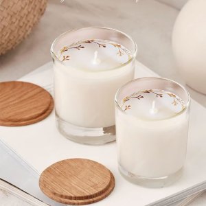 Scented Jar candle with Wooden Lid