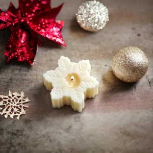 Snowflake Holiday Candle