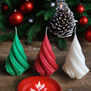 Swirl Christmas Tree Candles